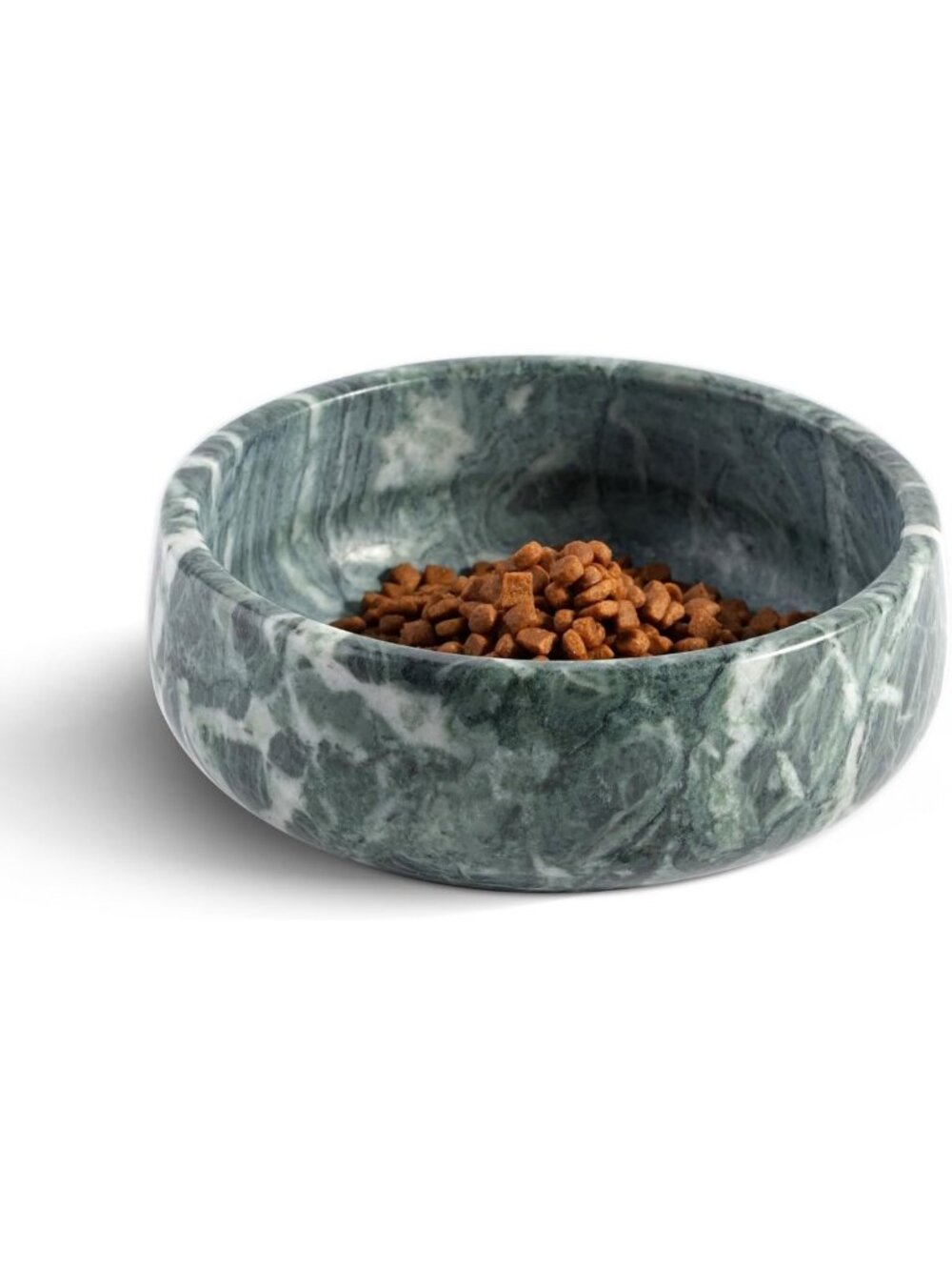 Stylish Non-Slip Marble Dog & Cat Bowl - Durable, Weighted, Easy to Clean, 4